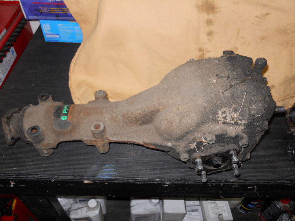 Engine bay during the restoration process
